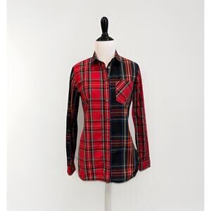 J. Crew Classic-fit boy shirt Stewart tartan Size 2 Top Blouse Holiday Festive